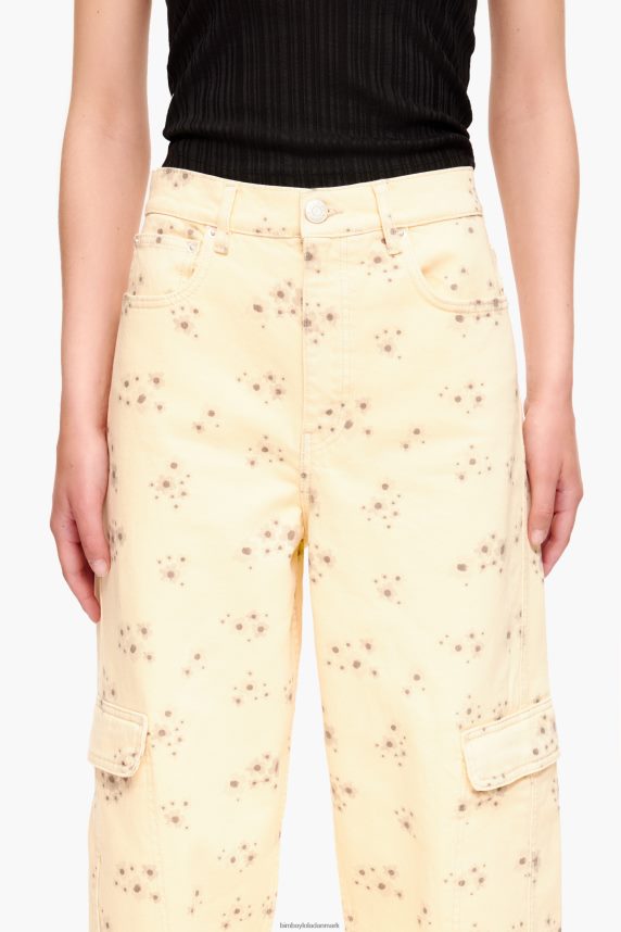 Bimba Y Lola cargo - cargobukser med akrylblomstertryk 46TD4J407elfenben