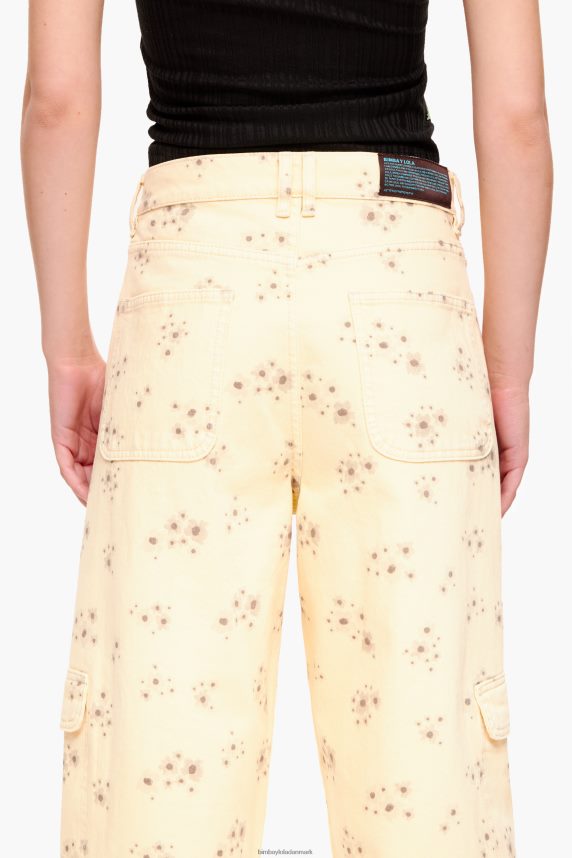 Bimba Y Lola cargo - cargobukser med akrylblomstertryk 46TD4J407elfenben