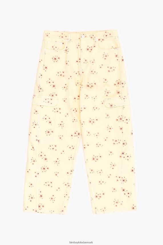 Bimba Y Lola cargo - cargobukser med akrylblomstertryk 46TD4J407elfenben