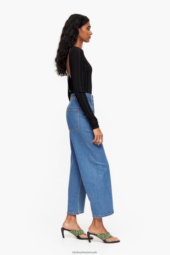 Bimba Y Lola culotte - jeans i høj talje 46TD4J445blå