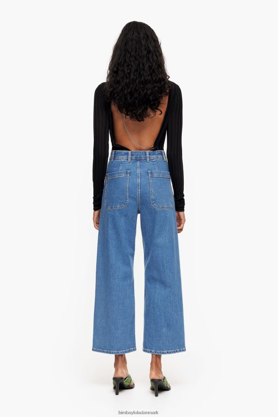 Bimba Y Lola culotte - jeans i høj talje 46TD4J445blå