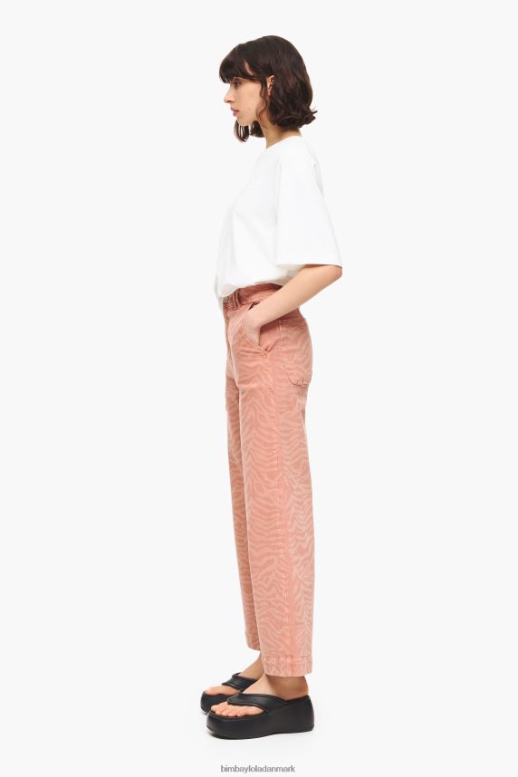 Bimba Y Lola culotte - jeans med tigerprint i høj talje 46TD4J440abrikos
