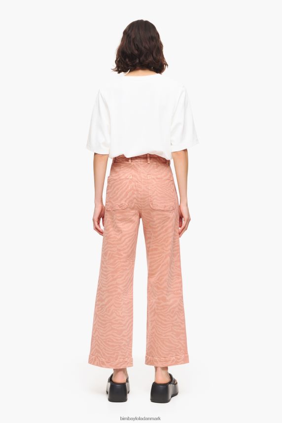 Bimba Y Lola culotte - jeans med tigerprint i høj talje 46TD4J440abrikos