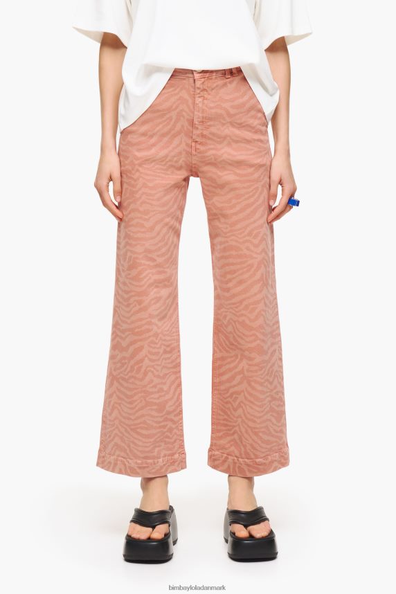 Bimba Y Lola culotte - jeans med tigerprint i høj talje 46TD4J440abrikos