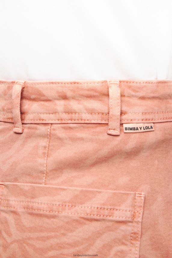 Bimba Y Lola culotte - jeans med tigerprint i høj talje 46TD4J440abrikos
