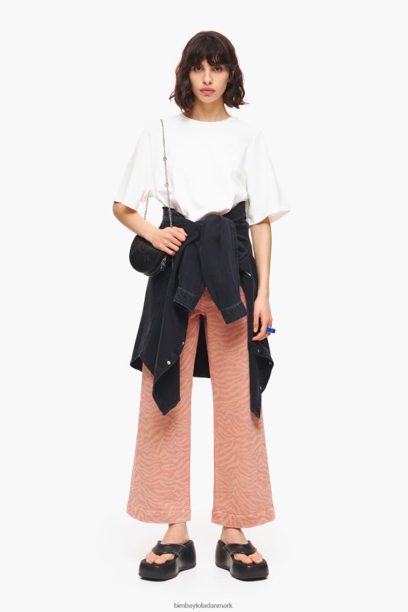 Bimba Y Lola culotte - jeans med tigerprint i høj talje 46TD4J440abrikos