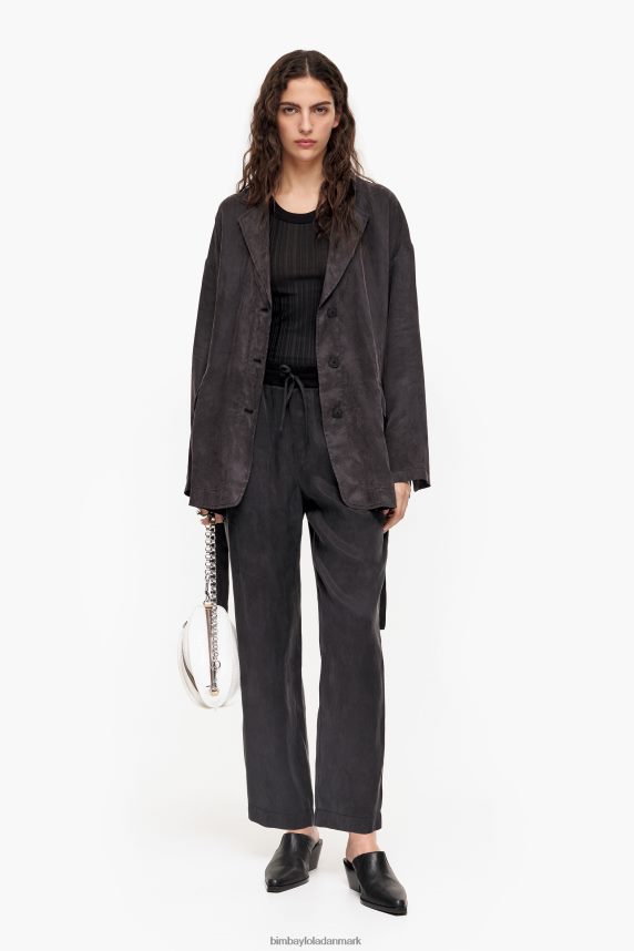 Bimba Y Lola cupro joggerbukser 46TD4J413sort