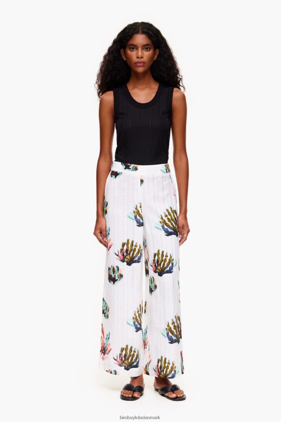 Bimba Y Lola hørbukser med koraltryk 46TD4J394elfenben