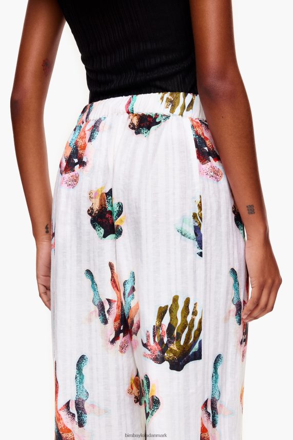 Bimba Y Lola hørbukser med koraltryk 46TD4J394elfenben