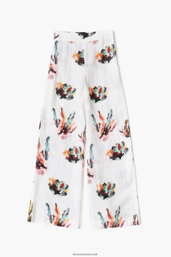 Bimba Y Lola hørbukser med koraltryk 46TD4J394elfenben