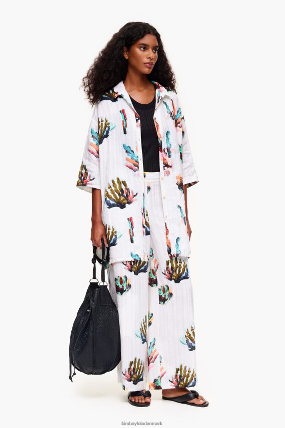 Bimba Y Lola hørbukser med koraltryk 46TD4J394elfenben