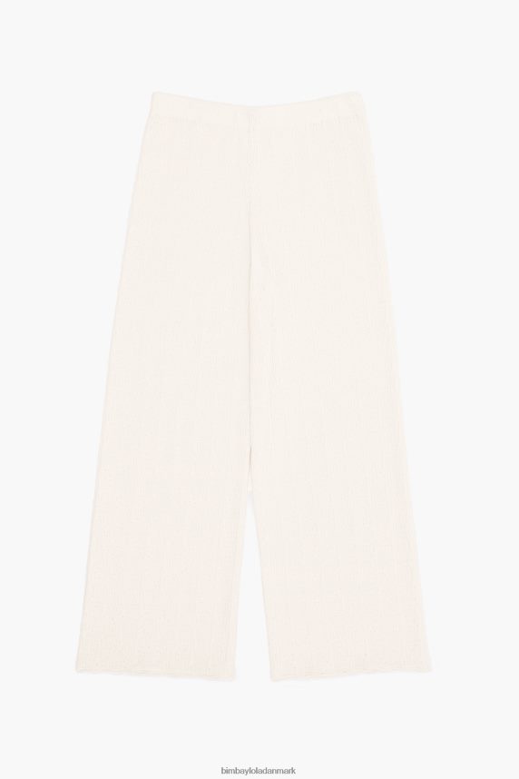 Bimba Y Lola jersey-strikkede bukser 46TD4J399ecru