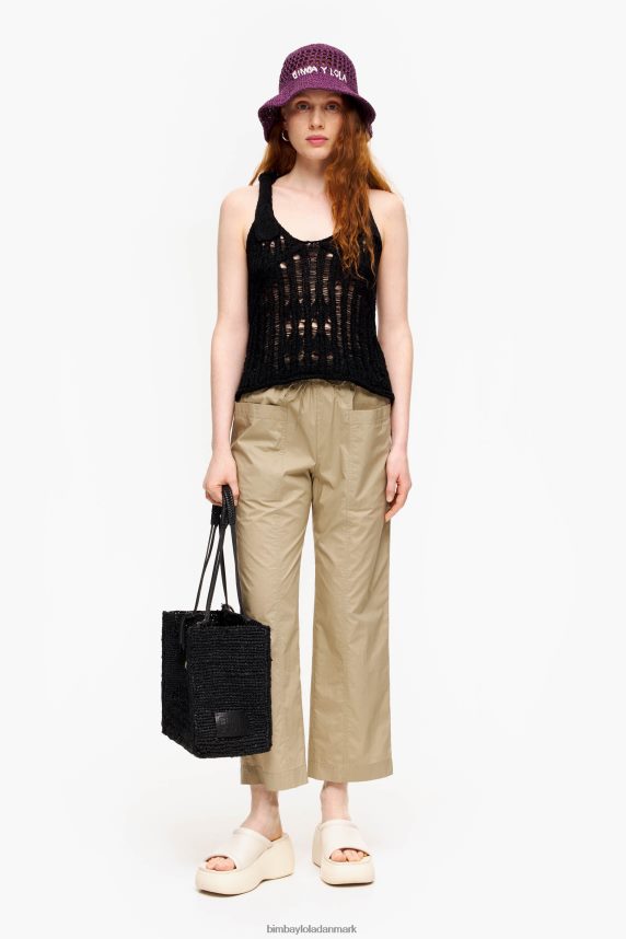 Bimba Y Lola poplin joggerbukser 46TD4J410kaki