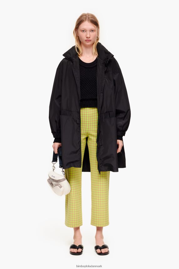 Bimba Y Lola stræk gingham bukser 46TD4J436lime og brun