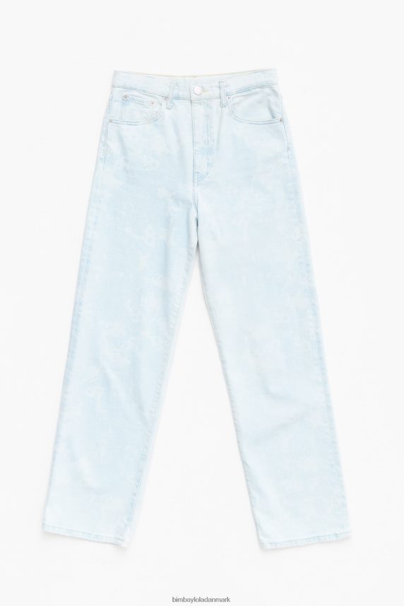 Bimba Y Lola straight cropped - camouflage panda print straight jeans 46TD4J529blå