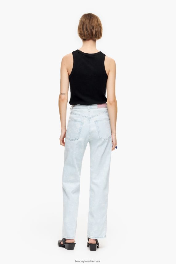 Bimba Y Lola straight cropped - camouflage panda print straight jeans 46TD4J529blå