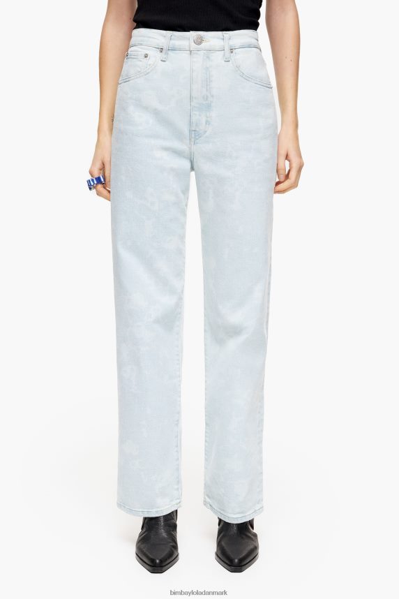 Bimba Y Lola straight cropped - camouflage panda print straight jeans 46TD4J529blå