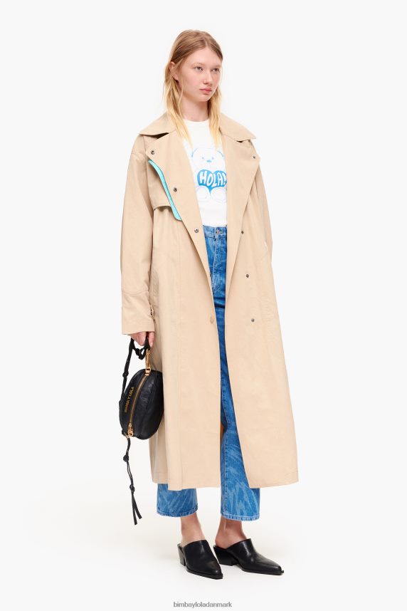 Bimba Y Lola straight cropped jeans med sommerfuglevingeprint 46TD4J534blå