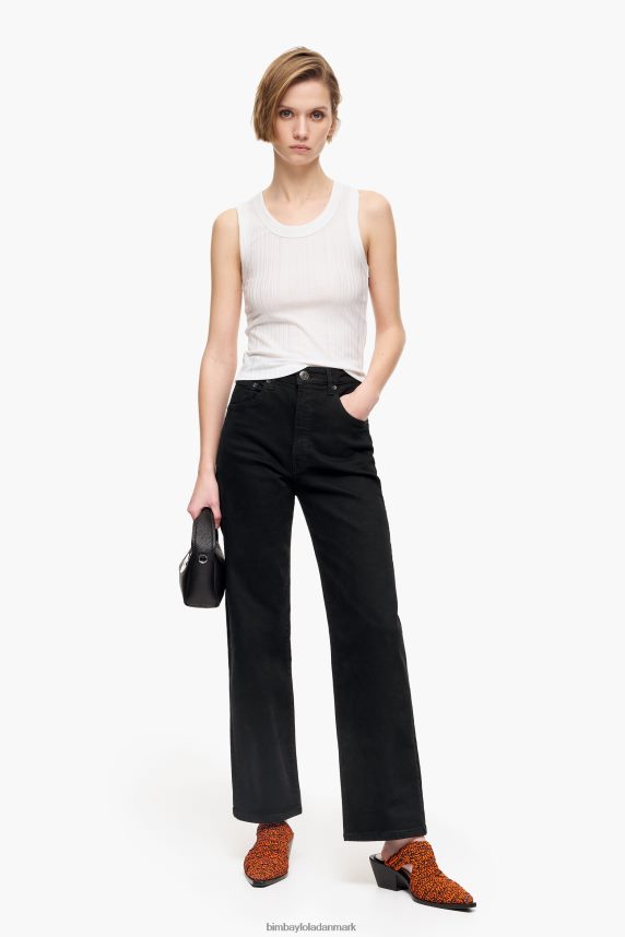 Bimba Y Lola straight cropped - straight jeans 46TD4J450sort