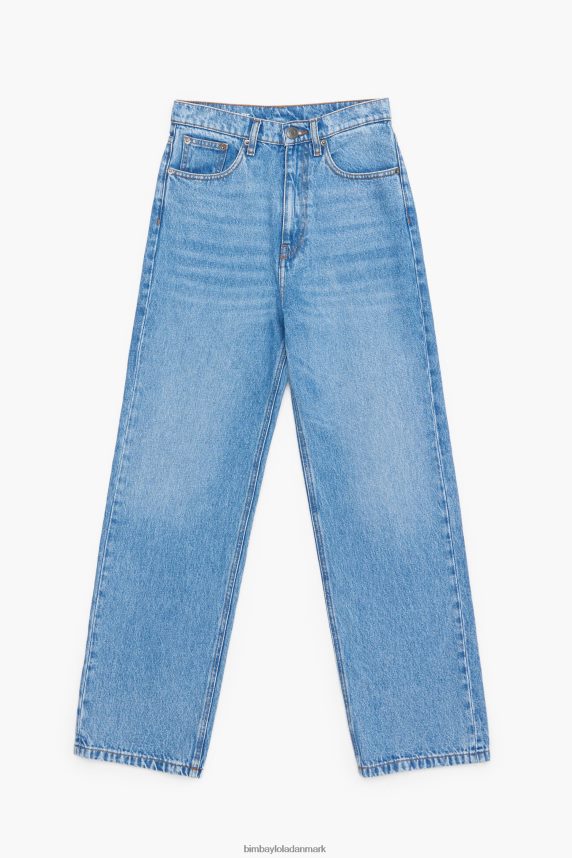Bimba Y Lola straight cropped - straight jeans 46TD4J454mellemblå