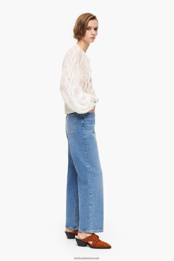 Bimba Y Lola straight cropped - straight jeans 46TD4J532mellemblå