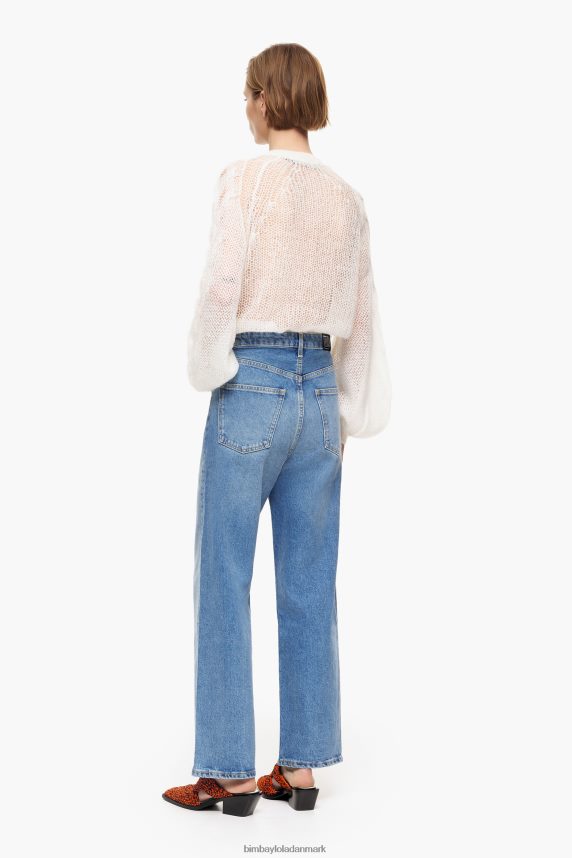 Bimba Y Lola straight cropped - straight jeans 46TD4J532mellemblå