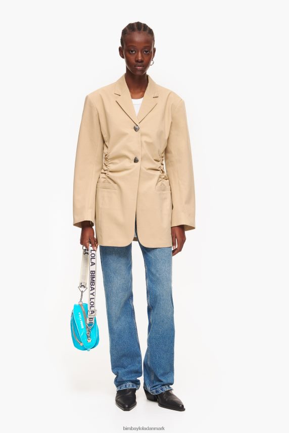 Bimba Y Lola bomulds blazer 46TD4J468kamel