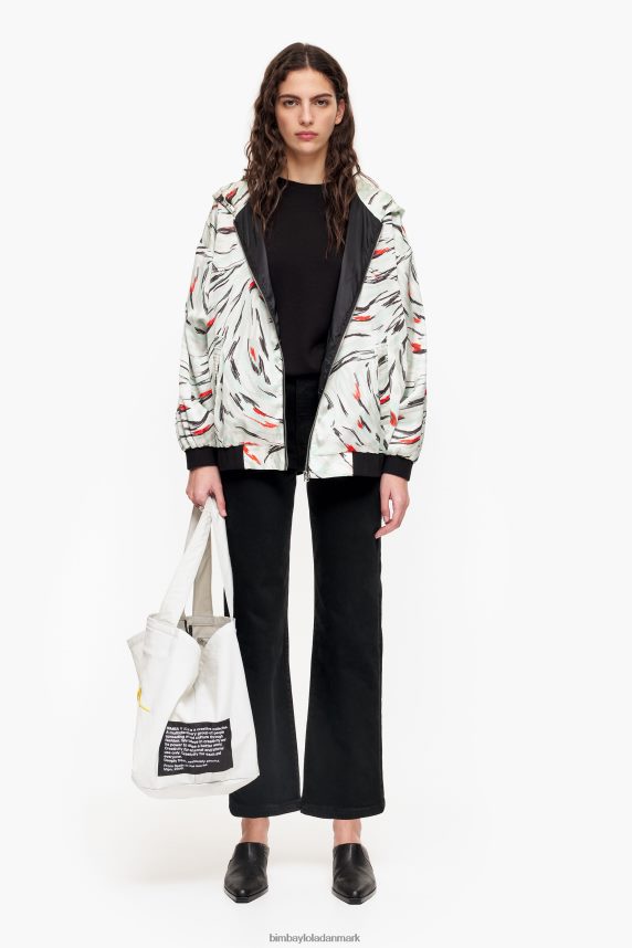 Bimba Y Lola flydende bomberjakke med butterfly wing print 46TD4J490mynte