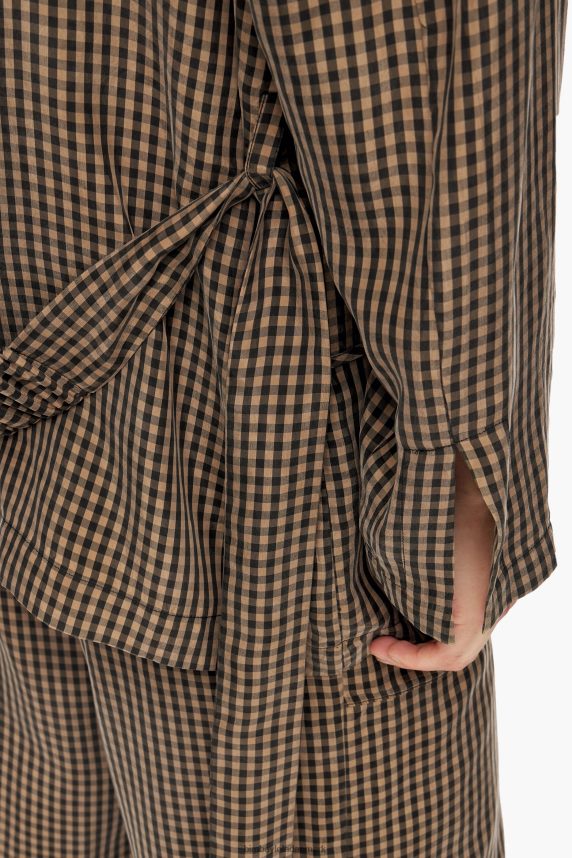 Bimba Y Lola gingham oversize blazer 46TD4J470Brun