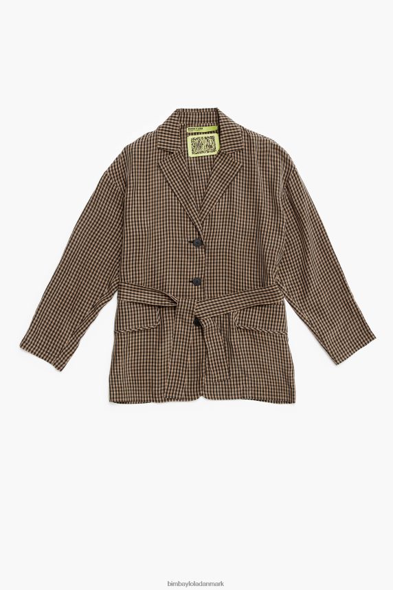 Bimba Y Lola gingham oversize blazer 46TD4J470Brun