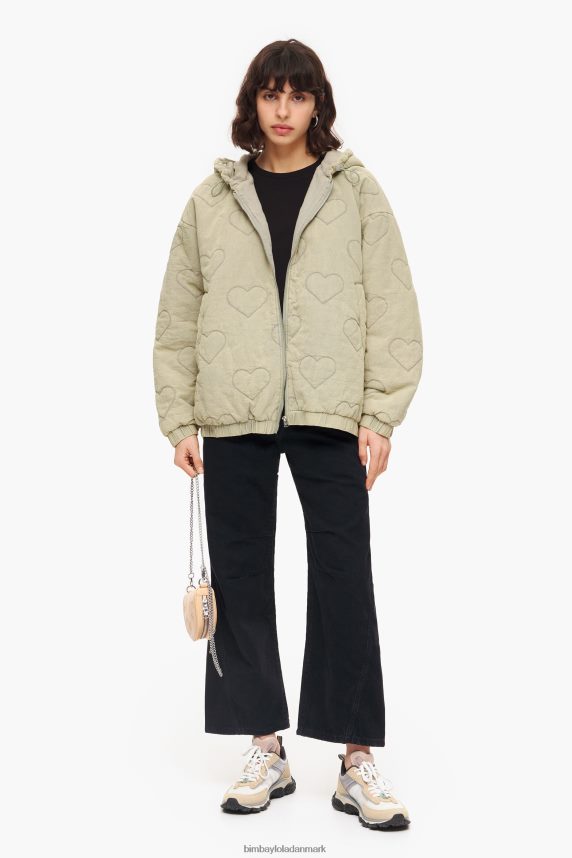 Bimba Y Lola hjerter quiltet jakke 46TD4J488grøn