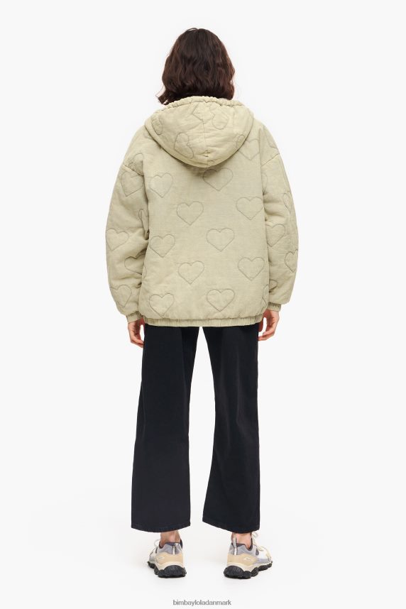 Bimba Y Lola hjerter quiltet jakke 46TD4J488grøn