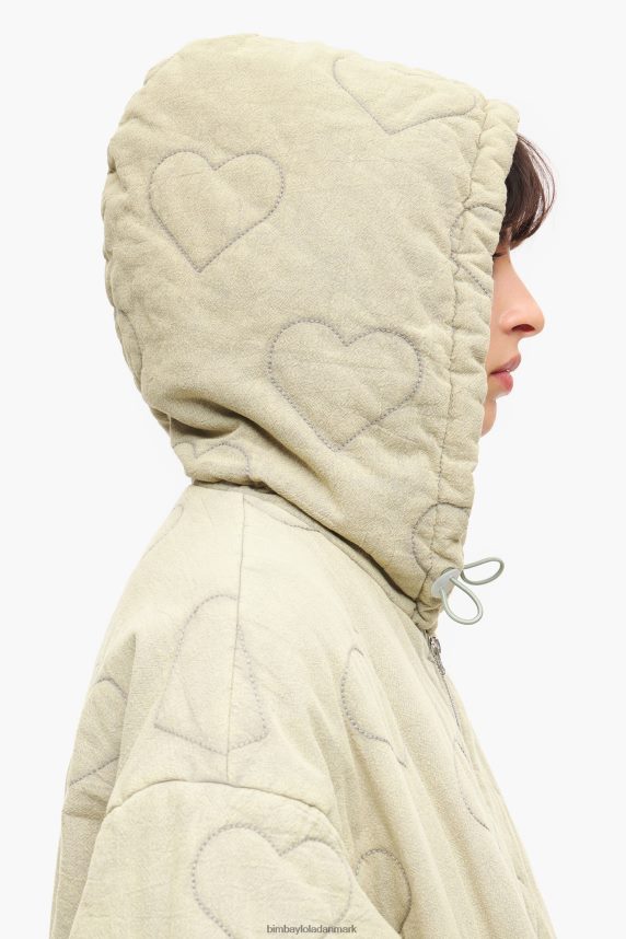 Bimba Y Lola hjerter quiltet jakke 46TD4J488grøn