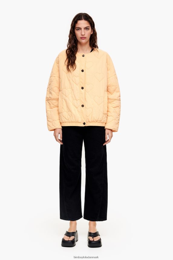 Bimba Y Lola hjerter quiltet jakke 46TD4J489fersken