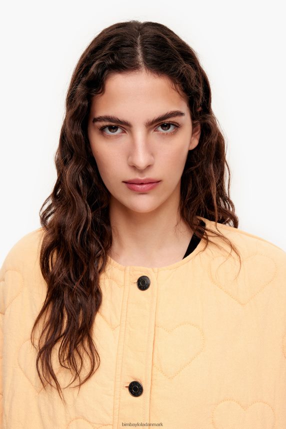 Bimba Y Lola hjerter quiltet jakke 46TD4J489fersken