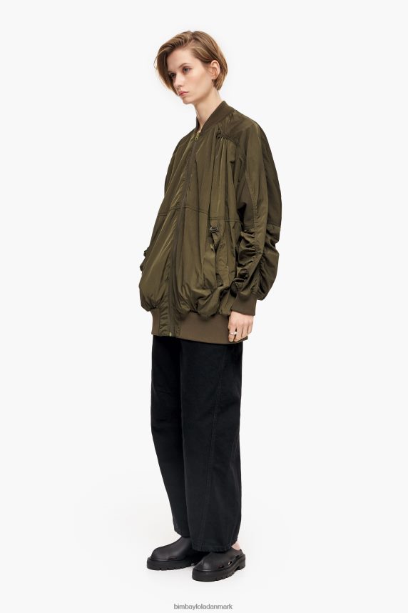 Bimba Y Lola nylon bomber jakke 46TD4J473kaki