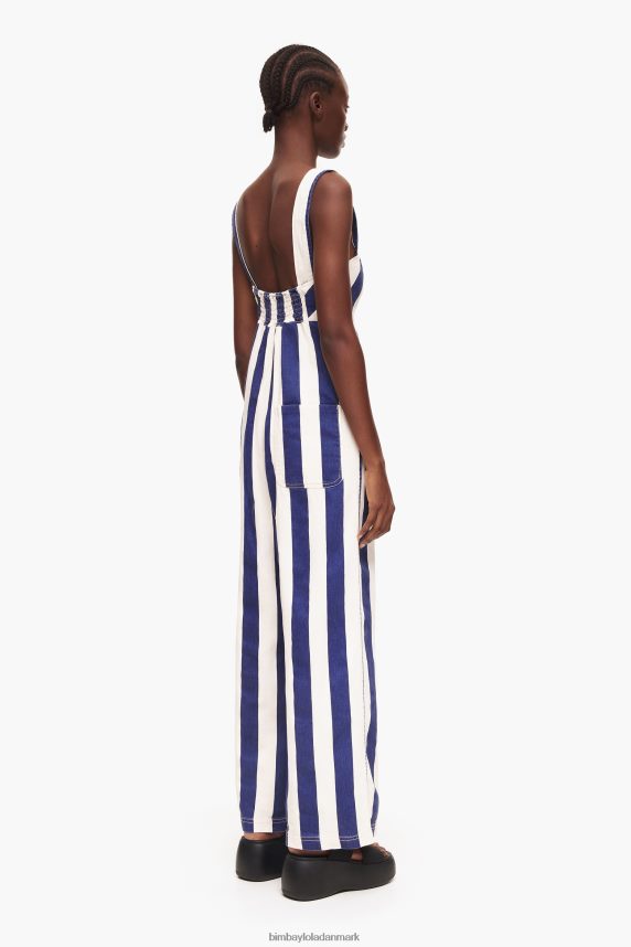 Bimba Y Lola denim stribet jumpsuit 46TD4J212blå