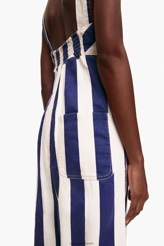 Bimba Y Lola denim stribet jumpsuit 46TD4J212blå