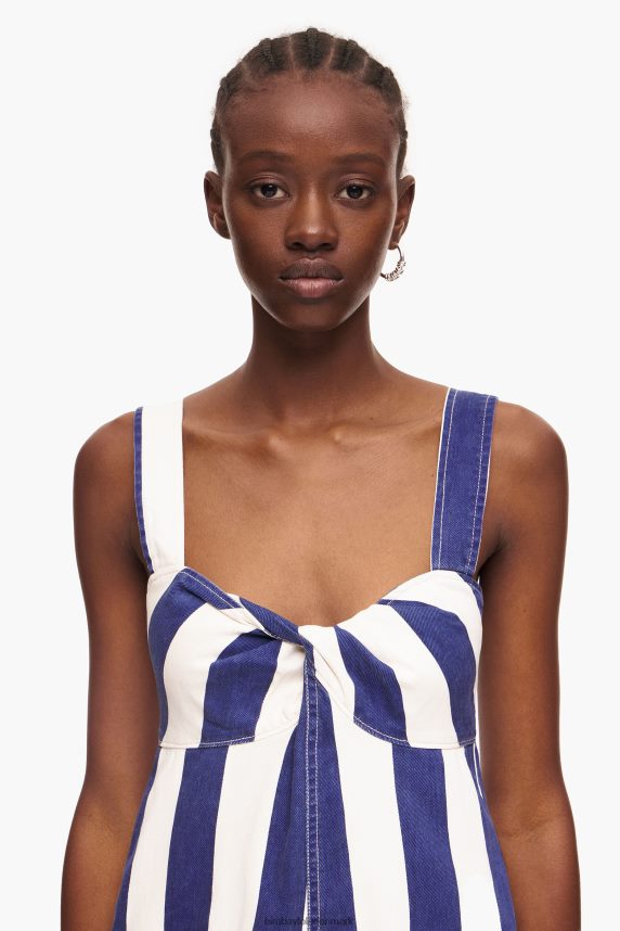 Bimba Y Lola denim stribet jumpsuit 46TD4J212blå