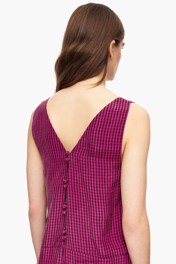 Bimba Y Lola flydende gingham jumpsuit 46TD4J242fuchsia