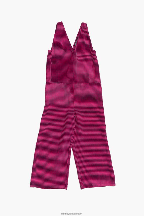 Bimba Y Lola flydende gingham jumpsuit 46TD4J242fuchsia