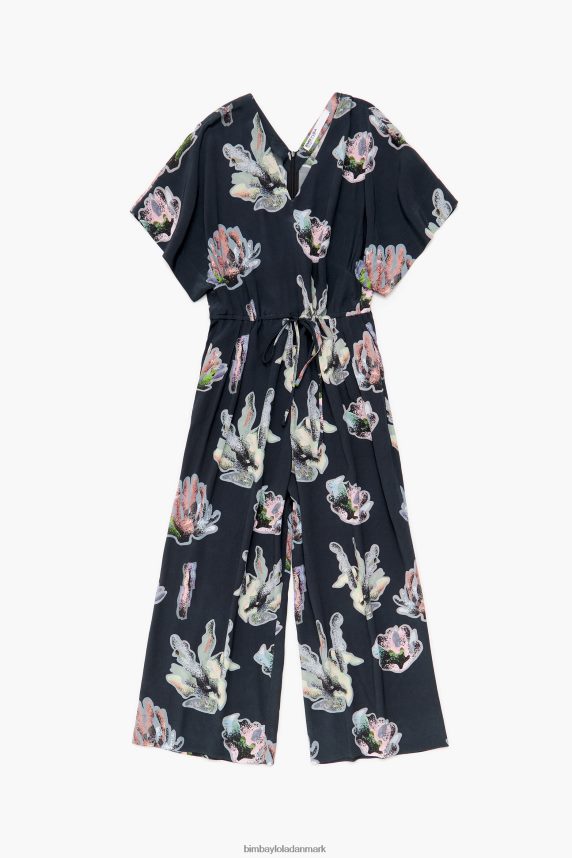 Bimba Y Lola lang jumpsuit med koralprint 46TD4J186grå
