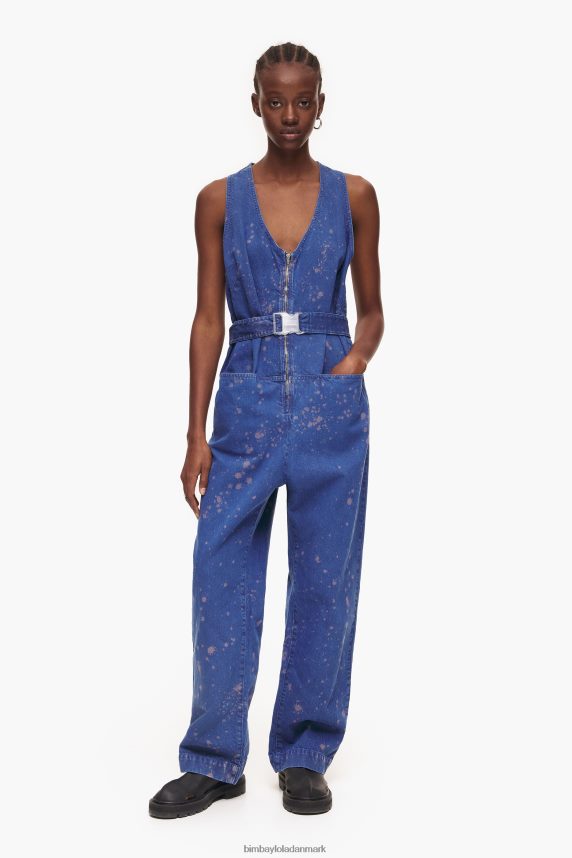 Bimba Y Lola mørk denim jumpsuit 46TD4J204blå