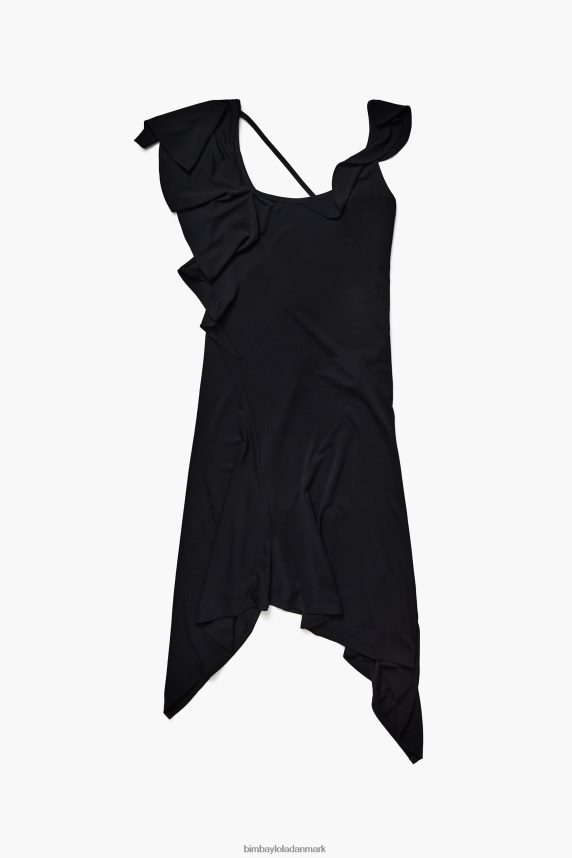 Bimba Y Lola asymmetrisk flydende kjole 46TD4J190sort