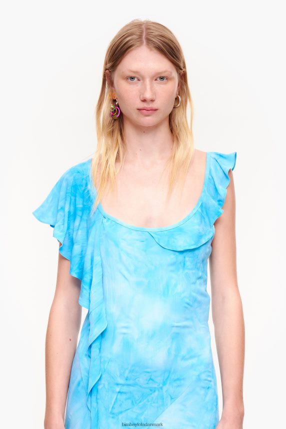 Bimba Y Lola flydende midikjole 46TD4J191blå