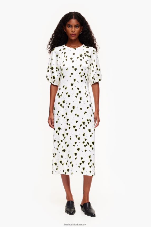 Bimba Y Lola flydende midikjole med små print 46TD4J203hjerter