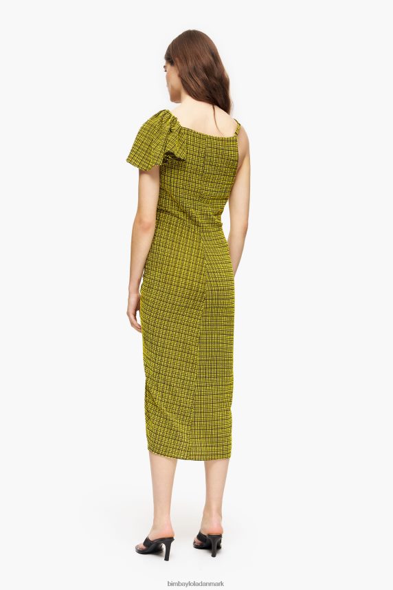 Bimba Y Lola flydende midikjolefirkanter 46TD4J240gul