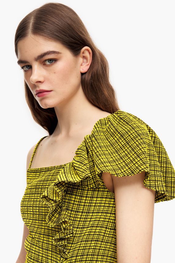 Bimba Y Lola flydende midikjolefirkanter 46TD4J240gul