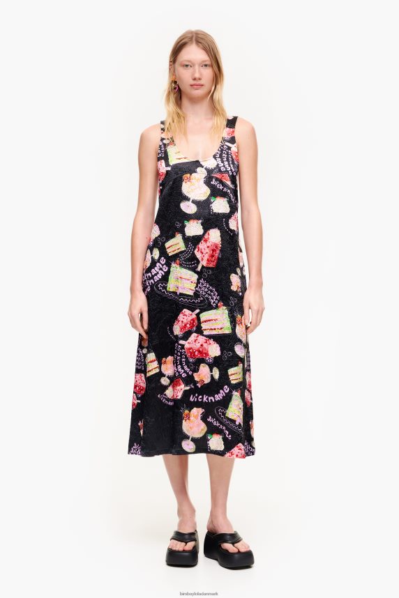 Bimba Y Lola kjole med teksturtryk 46TD4J200kaldenavn foto