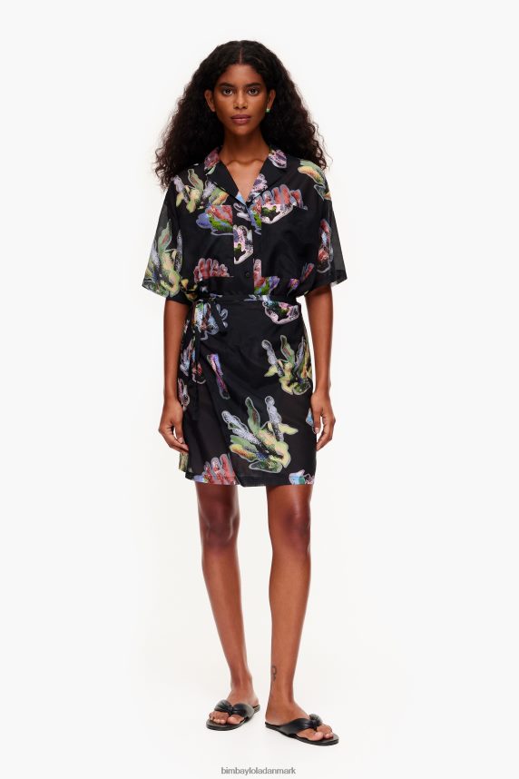 Bimba Y Lola koral print sarong kjole 46TD4J185grå